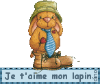 Gif animé je t'aime mon lapin